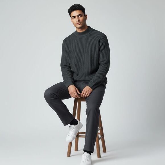 consensus sportswear Thin Sweater Mens Size L Grey Sports Grandpacore - Picture 1 of 7